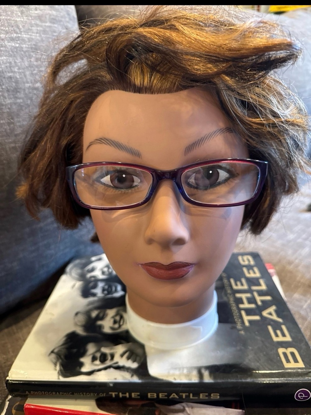 Purple Gradient Rectangular Eyeglasses
